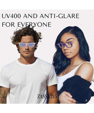 Zassa215 - 2 Pack Blue Light Blocking Glasses & Vintage Sunglasses for Men & Women | Fashion Anti-Glare Computer Glasses & UV400 Shades - Buy Online on GoSupps.com