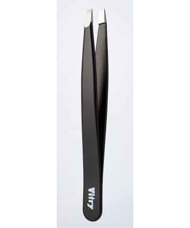 Buy Vitry Coloured Tweezers with Slanted Tips - 1 Piece Black | International Shipping Available - Buy Online on GoSupps.com
