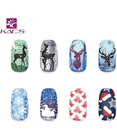 KADS Christmas Nail Art Stamp Plate | Elk Bell Snowflakes Design Stencil (CH013) - Buy Online on GoSupps.com