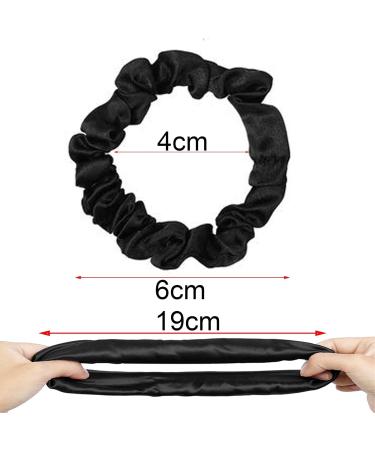 Olakin Silk Hair Tie Set - 4 Pcs - Premium Women's Ponytail Holders & Hair Accessories - Elastic Silk Hair Bands for Girls & Women (Black) - Buy Online on GoSupps.com