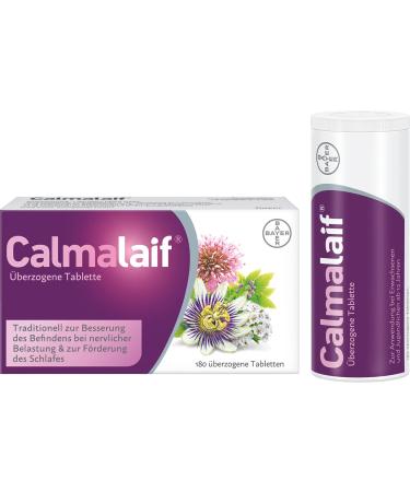 Calmalaif - vegetable medicine with extracts from 4 medicinal plants - in the event of stress complaints such as inner restlessness and tension - 1 x 180 tablets 180 (1 Pack)