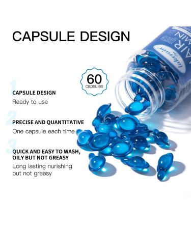 Hair Vitamins for Frizzy & Damaged Hair - 60 Capsules with Argan & Avocado Oils Vitamins A C E & Pro B5 - Nourish & Revitalize Your Hair - Buy Online on GoSupps.com