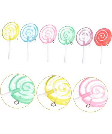 Hohopeti 6 Pieces Lollipop Model Sugar Ornament Home Supplies Miniature Home Decorations Miniature Lollipop Decorations Miniature Swirl Rainbow - Buy Online on GoSupps.com