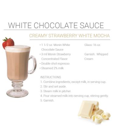 Monin Gourmet White Chocolate Sauce - Creamy, Buttery, Gluten-Free & Non-GMO | Ideal for Desserts, Coffee & Snacks | 64 Fl Oz - Buy Online on GoSupps.com