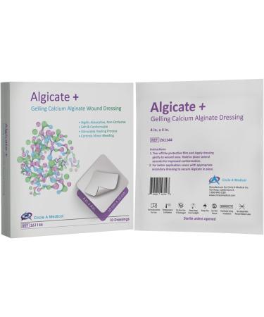 Circle A Medical Algicate + Gelling Calcium Alginate Wound Dressing - 4x4 Inch (Pack of 10) - Buy Online on GoSupps.com