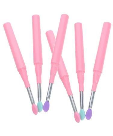 6pcs Lip Brush Eye Shadow Brush Silicone Makeup Brush Eye Shadows Lipstick Applicator Lip Silicone Lip Applicator Silicone Eyeshadow Lip Scrubber Lip Gloss
