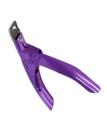 Nail Clippers Tip Cutters for Acrylic False Fake Gel Artificial Nails Rustproof Sharp Professional Manicure Pedicure Trimmer Nail Care Tools (Purple)