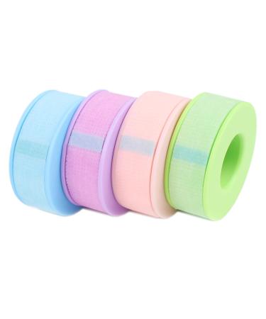 Lash Tape for Eyelash Extensions Eyelash Tape Silicone Gel Sensitive lash Extension Tape Pain-Free Removal Breathable Micro-Porous Eyelash Extension Tape (4 Rolls Mix S)