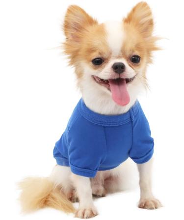 LOPHIPETS 100% Cotton Dog Tee Shirt for Small Dogs - Blue/S (2.2-4.5 lbs) Chihuahua Yorkie Puppy Clothes - Buy Online on GoSupps.com