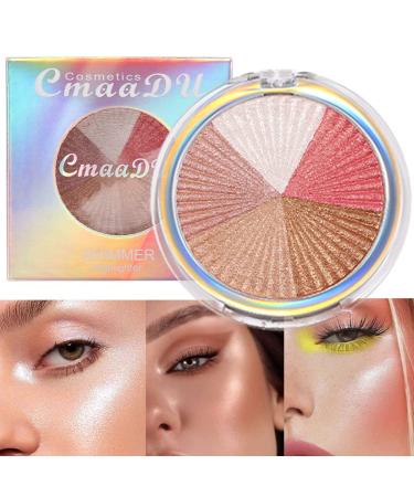 Highlighter Makeup  Highlight Powder Bronze  Bronzer Makeup Matte  iluminadores de maquillaje  Highlighter Palette White Shimmer Blush Bronzer Powder Palette Illuminators 5 Colors - Buy Online on GoSupps.com