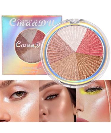 Highlighter Makeup  Highlight Powder Bronze  Bronzer Makeup Matte  iluminadores de maquillaje  Highlighter Palette White Shimmer Blush Bronzer Powder Palette Illuminators 5 Colors