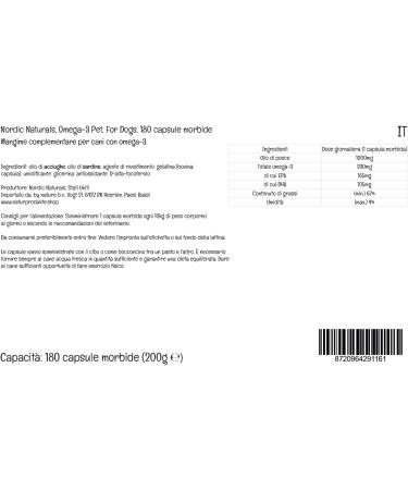 Nordic Naturals Omega-3 Pet Fish Oil for Dogs 180 Softgels Soy Free Gluten Free Non-GMO - Buy Online on GoSupps.com