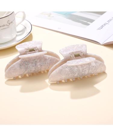 HZEYN 2 Pack Rhinestone Bride Mrs Claw Clips - Bachelorette Party Favors & Bridal Hair Accessories - Buy Online on GoSupps.com