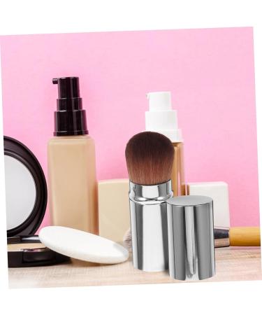 Housoutil Retractable Blush Brush Makeup Tool Powder Foundation Brush Retractable Powder Brush Foundation Applicator Makeup Supplies Bb Cream Brush Metal Travel With Cover - Buy Online on GoSupps.com