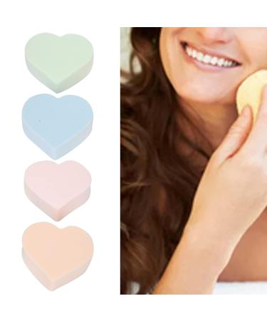 4-Piece Soft Heart-Shaped Makeup Sponge Set - Wet & Dry Powder Blender for Flawless Foundation - Essential Makeup Tools for Women - Buy Online on GoSupps.com