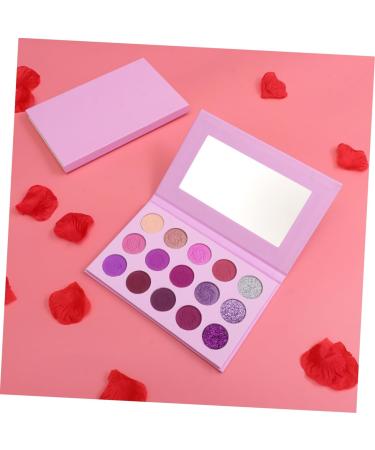SKISUNO Eyeshadow Palette 15 Colorful Eyeshadow Makeup Palette Eyeshadow Compact Powder Miss Make up Kit Glitter 1 count (Pack of 1) Purple - Buy Online on GoSupps.com