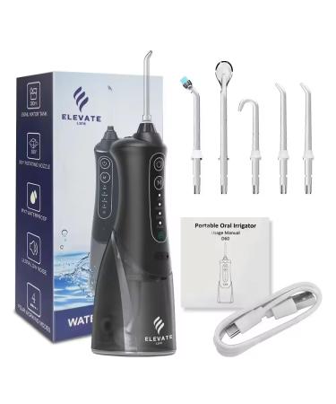 Water Dental Flosser Teeth Picks - 4 Modes Portable Cordless 350ML Water Teeth Cleaner Rechargeable IPX7 Waterproof Oral Irrigator 5 Professional Flossing Cleaning Picks for Home Travel