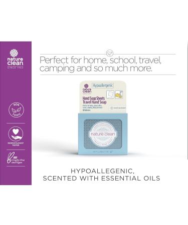 Nature Clean travel hand soap sheets for traveling - non-toxic, hypoallergenic, mini biodegradable paper soap sheets for travel, dissolvable portable soap for camping essentials refill - 80 units 80 Count (Pack of 1) - Buy Online on GoSupps.com