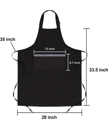 Zihuatailor Waterproof Aprons for Men and Women - Set of 2 Black Aprons with Pockets for Cooking, Dishwashing, and Dog Grooming - Buy Online on GoSupps.com