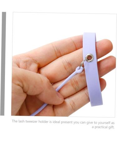 MERRYHAPY Tweezers Silicone Bracelet Lash Extension Tool Makeup Eyelash Tool Lash Holder Lashes Tweezers Eye Lash Separator Tool Lash Tweezers Wrist Band Strap Purple - Buy Online on GoSupps.com