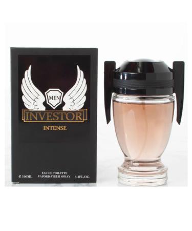 Investor Intense Men Perfume 3.4 Fl Oz Eau De Parfum Vaporisateur Spray Long Lasting Oil France Amber Lemon Pink Pepper