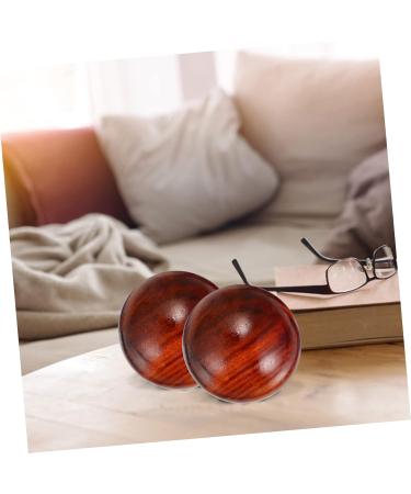 Beaupretty 2-Pack Chinese Hand Massage Balls - Relaxing Tai Chi Balls with Rosewood Handle for Stress Relief - Buy Online on GoSupps.com