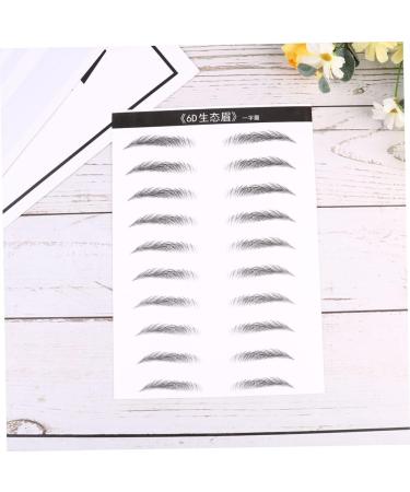 IWOWHERO 2 Pairs Simulation Eyebrow Hair-like Simulation Waterproof Long Lasting Eyebrow Makeup Tools Black - Buy Online on GoSupps.com