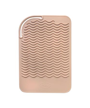 Sygile 11 X 7.5 Larger Size Heat Resistant Silicone Travel Mat  Anti-heat Pad for Hair Straighteners  Curling Irons  Flat Irons and Other Hot Styling Tools - Blush Pink 11x7.5 Inch (Pack of 1) Blush Pink