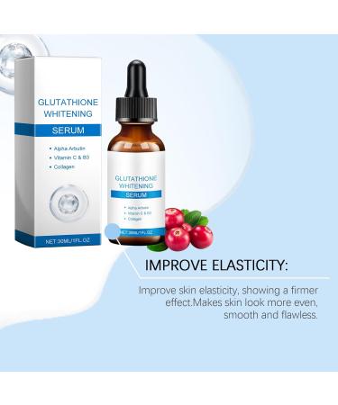 Glutathione Serum with Alpha-Arbutin Vitamin C & Niacinamide - Face Serum for Even Skin Tone Helps Improve Appearance of Dark Spots & Pigmentation Lightweight Formula for All Skin Types 1 fl oz - Buy Online on GoSupps.com