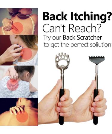 2 Pack Portable Extendable Back Scratcher for Men & Women - Metal Telescoping Backscratchers for Adults - Back Massager Tool - Buy Online on GoSupps.com