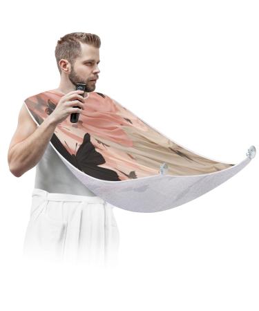 Abstract Patterns Beard Bib Apron Beard Hair Catcher for Men Shaving Fathers Day Anniversary Christmas Gifts for Dad Husband Beard Bib with 2 Suction Cups