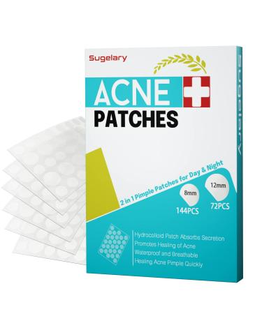 216 pieces pimple patches invisible natural hydrocolloid acne with tea tree oil day and night 2-in-1 acne pavement waterproof and breathable abscess abscess acne patches (white) (white) - Buy Online on GoSupps.com