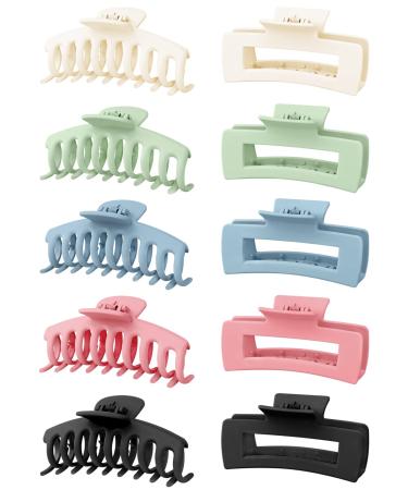 Kavya 10 pieces of hair clip tall hair clips women big thick hair matt slip-resistant hair clips set hair styling accessories for women (color) multicolored - Buy Online on GoSupps.com