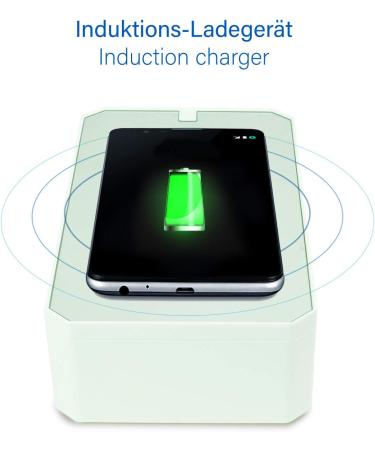 Leicke UV Cell Phone Sterilizer Box | Portable Smartphone Disinfectant & Wireless Charger | Ideal for Masks Gloves Glasses & Jewelry | International Shipping Available - Buy Online on GoSupps.com