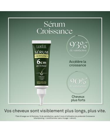 LUXEOL - Hair Growth Serum - 6cm Growth in 3 Months* - Longer Hair Faster - Clinically Proven - Natural Origin Formula - Castor Oil Amla & Ginseng(3) - 50 ml - Buy Online on GoSupps.com