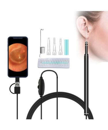 SANON Otoscope Ear Wax Remover Camera Ear Cleaner HD Visual Camera with 6 Dimmable LED Adults Kids Pets Ear Scope for Android Tablet and PC