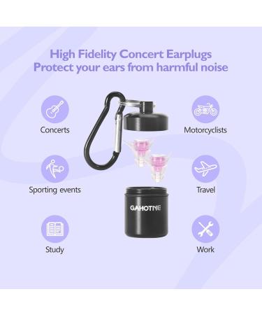 High Fidelity Concert Earplugs | Musicians Noise Cancelling Earplugs for Concerts Festivals & Raves - Crystal Clear Sound Quality - Buy Online on GoSupps.com