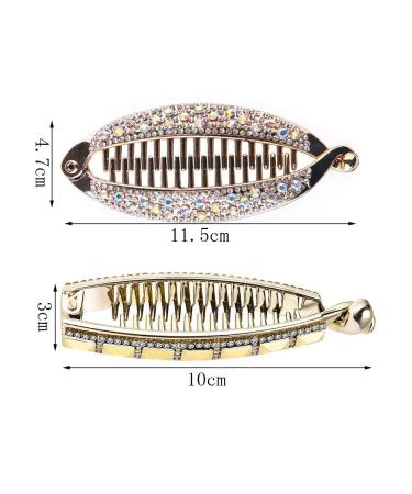 4 Plastic Banana Hair Clips - Rhinestone Fish Design Hair Accessories for Girls & Women - Buy Online on GoSupps.com