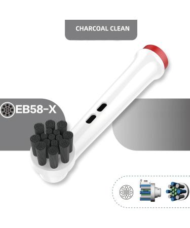 Replacement Toothbrush Heads for Oral-B Braun - Bamboo Charcoal Infused Refills (4 Pack) - Compatible with Models 3756 3757 3765 3744 3709 3762 4704 4739 4729 - International Shipping - Buy Online on GoSupps.com