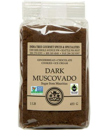 Sugar - Dark Muscovado (Mauritius) 1# 1 Pound (Pack of 1)