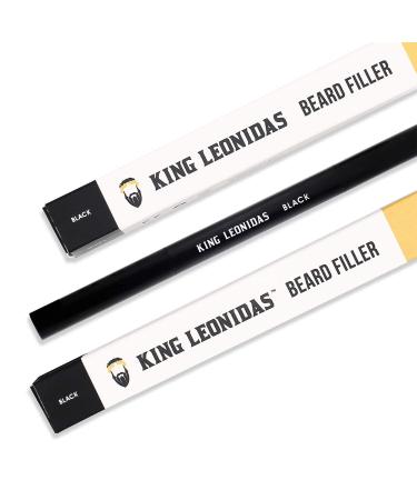 King Leonidas Beard Pencil Filler for Men (Black) Water-Resistant Beard Liner Pen for Marking & Detailing Patchy Beards Men s Beard Shaper & Definer Facial Hair Darkener for Natural Look