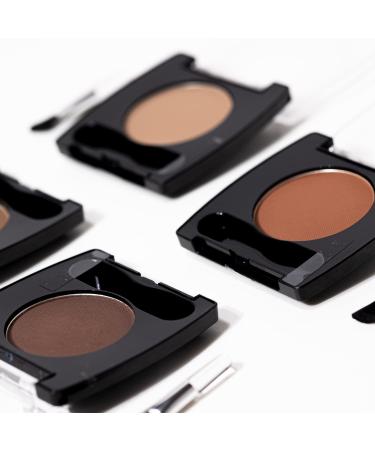 Palladio Soft Brown Brow Powder - Natural Eyebrow Makeup with Jojoba Oil & Shea Butter | Compact Travel Size + Brush Included - Buy Online on GoSupps.com