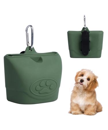 BBXWANG Silicone Dog Treat Pouch for Dog Training Portable Magnetic Closure Dog Treat Bag Durable Treat Pouch with Waist Clip Small Silicone Treat Pouch with Carabiner for Dog Walking Green - Buy Online on GoSupps.com