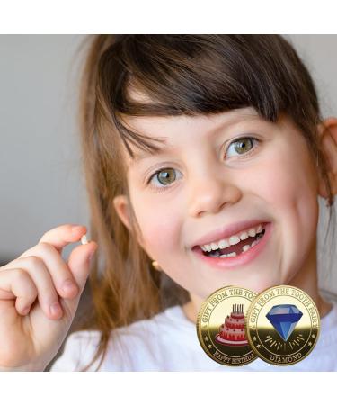 MIIKUU 12-Piece Tooth Fairy Coins Set | Unique Goldtaler Gifts for Children | Tooth Fairy Souvenirs for Lost Milk Teeth - Buy Online on GoSupps.com