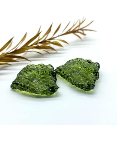 Natural Moldavite Piece with Holes Carved Handmade Home OrnamentsDecoration Stones Can be Used for JZIGTDEM - Buy Online on GoSupps.com