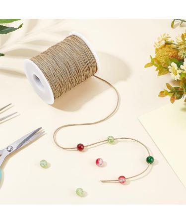 PandaHall 1mm Waxed Cotton Cord Thread - 100 Yards for Bracelet Necklace Making and Crafting - Burlywood - Buy Online on GoSupps.com