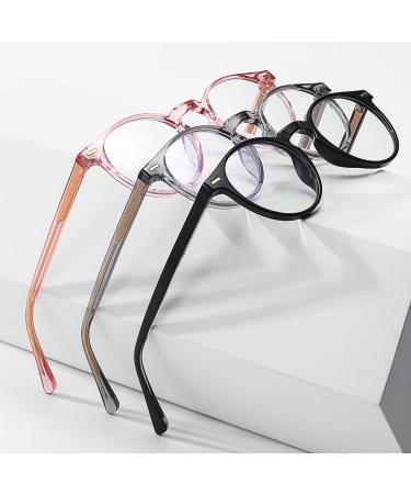 LIGOES TR90 Round Cat Eye Anti Blue Light Glasses for Women & Men - Retro Leopard Eyewear Frame - Buy Online on GoSupps.com