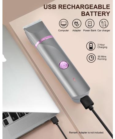Body Hair Trimmer for Men and Women Pubic Hair Trimmer Bikini Trimmer Electric Shaver Razor for Armpit Legs Groin Hair Removal Rechargeable Ceramic Blades Waterproof Gray+Purple - Buy Online on GoSupps.com
