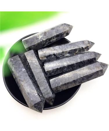 1-Pack of Natural Labradorite Stone Point Hexagonal Pyramid Suitable for Furniture Decoration Crystals Stone Mineral Specimen - Buy Online on GoSupps.com