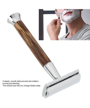 Buy Eco-Friendly Bamboo Double Edge Razor | Plastic-Free Travel Safety Razor for Men - Perfect Shave Without Blade - Buy Online on GoSupps.com